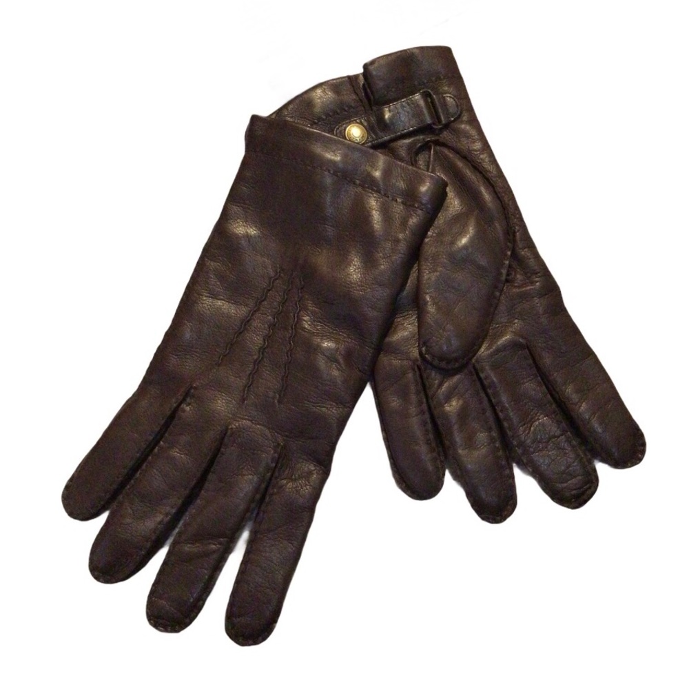 Vintage Wathne Leather Cashmere Men’s Gloves Sz 11 - Picture 2 of 11
